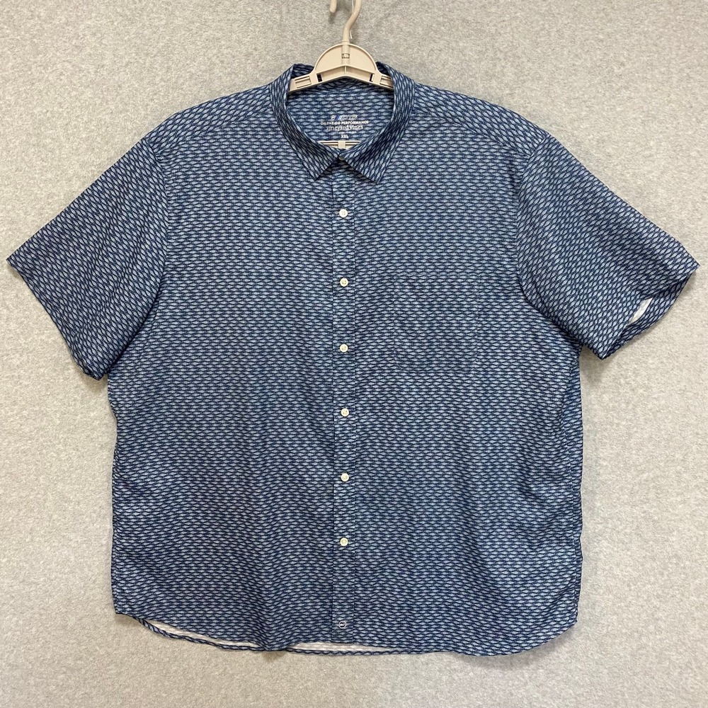 VINEYARD VINES OTG Performance‎ Shirt Mens XXL Blue Short Sleeve Golf Activewear